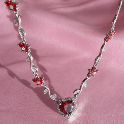 Couple Heart and Sword Necklace